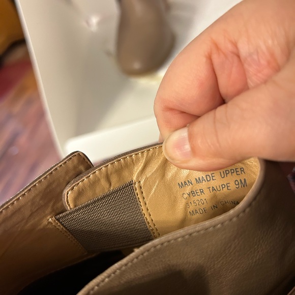 CP (Common Projects) booties “cyber taupe” 9 faux leather w buckle Details clean - Picture 6 of 7